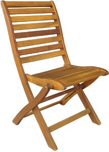 VivaGarden Sedia per Esterni Pieghevole Set 2 Sedie da Giardino in Legno Dimensioni 56x60x90 cm colore Legno