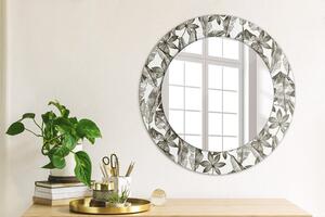 Specchio rotondo stampato Foglie tropicali fi 50 cm