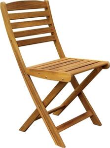 VivaGarden Sedia per Esterni Pieghevole Set 2 Sedie da Giardino in Legno Dimensioni 40x53x82 cm colore Marrone