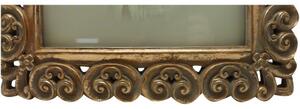 Portafoto da appoggio verticale/orizzontale in resina finitura oro anticata L30xPR2xH35 cm