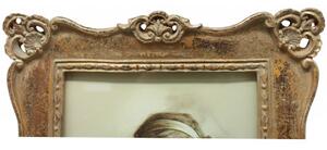 Portafoto da appoggio verticale/orizzontale in resina finitura oro anticata L18,5xPR3xH23,5 cm