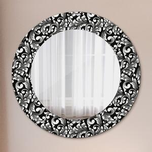 Specchio rotondo cornice con stampa Ornamento fi 50 cm