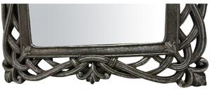Specchiera verticale/orizzontale da appoggio e da appendere L31xPR2xH36 cm finitura argento anticato