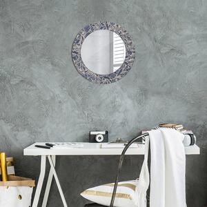 Specchio tondo con decoro Fiori fi 50 cm