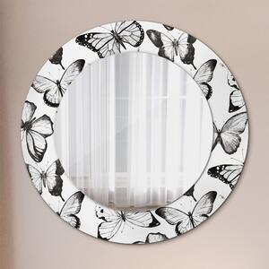 Specchio rotondo stampato Farfalla fi 50 cm