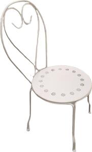 Giardino del Re Sedia per Esterni Set 4 Sedie da Giardino in Acciaio Dimensioni 48x89 cm colore Crema - Sorrento