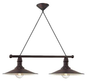 Brilagi - Lampada a sospensione con cavo FORGE 2xE27/60W/230V marrone