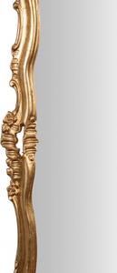Specchiera da parete in legno finitura foglia oro anticato L66xPR7xH118 cm Made in Italy