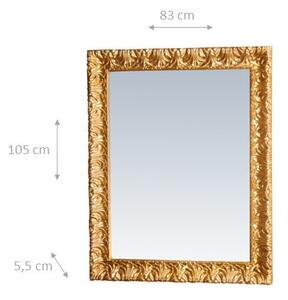 Specchiera da parete verticale/orizzontale in legno finitura foglia oro anticato L83xPR5,5xH105 cm Made in Italy