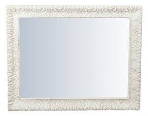 Specchiera da parete verticale/orizzontale in legno finitura bianca anticata L83xPR5,5xH105 cm Made in Italy