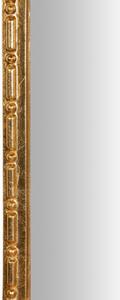 Specchiera da parete in legno finitura foglia oro anticato L19xPR3xH65 cm Made in Italy