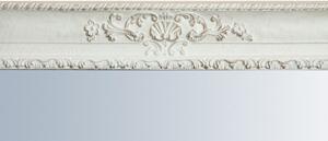 Specchiera da parete verticale/orizzontale in legno finitura bianca anticata L91xPR5xH111 cm Made in Italy