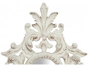 Specchiera da parete in legno finitura bianco anticato Made in Italy