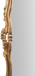 Specchiera da parete in legno finitura foglia oro ossidato anticato L68XPR7,5XH122 cm Made in Italy