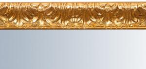 Specchiera da parete verticale/orizzontale in legno finitura foglia oro anticato L83xPR5,5xH105 cm Made in Italy
