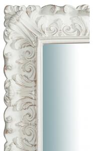 Specchiera da parete verticale/orizzontale in legno finitura bianca anticata L76xPR6xH94cm Made in Italy