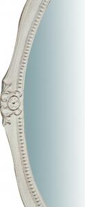 Specchiera da parete verticale/orizzontale in legno finitura bianca anticata L43xPR3,5xH61 cm Made in Italy