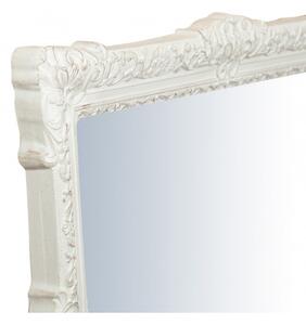 Specchiera da parete verticale/orizzontale in legno finitura bianca anticata L93xPR5,5xH107 cm Made in Italy