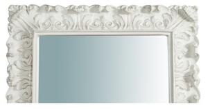 Specchiera da parete verticale/orizzontale in legno finitura bianca anticata L76xPR6xH94cm Made in Italy