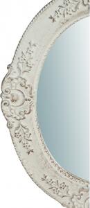 Specchiera da parete verticale/orizzontale in legno finitura bianca anticata L32xPR2,5xH25 cm Made in Italy