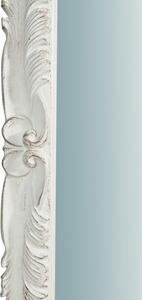 Specchiera da parete verticale/orizzontale in legno finitura bianca anticata L66xPR5xH95 cm Made in Italy