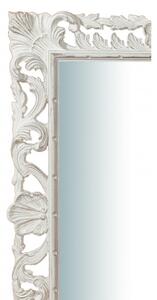 Specchiera da parete verticale/orizzontale in legno finitura bianca anticata L70xPR4xH90 cm Made in Italy
