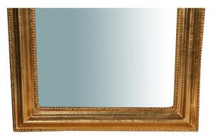 Specchiera da parete in legno finitura foglia oro anticato L43xPR3,5xH69 cm Made in Italy