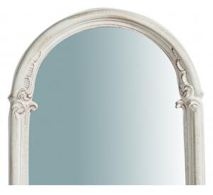 Specchiera da parete in legno finitura bianco anticato L35xH3xL84 cm Made in Italy