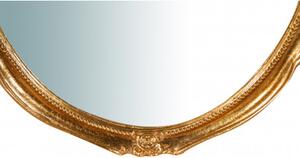 Specchiera da parete verticale/orizzontale in legno finitura foglia oro anticato L53xPR3,5xH72 cm Made in Italy