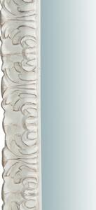 Specchiera da parete verticale/orizzontale in legno finitura bianca anticata L70xPR4,5xH90 cm Made in Italy