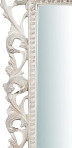 Specchiera da parete in legno finitura bianco anticato L45xPR4xH61 cm Made in Italy