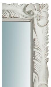 Specchiera da parete verticale/orizzontale in legno finitura bianca anticata L66xPR5xH95 cm Made in Italy
