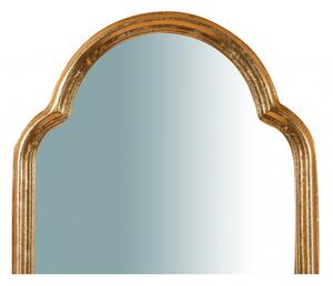 Specchiera da parete in legno finitura foglia oro anticato L40xPR3xH100 cm Made in Italy