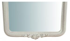 Specchiera da parete in legno finitura bianco anticato L40xPR4,5x90 cm Made in Italy