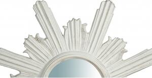 Specchiera da parete in legno finitura bianco anticato L60xPR4xH60 cm Made in Italy