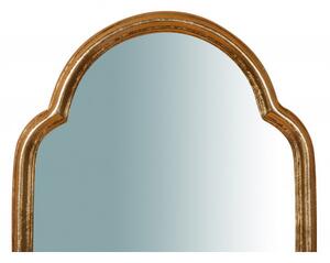 Specchiera da parete in legno finitura foglia oro anticato L40xPR2xH79 cm Made in Italy