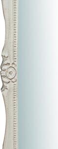 Specchiera da parete in legno finitura bianco anticato L32xPR2xH61 cm Made in Italy