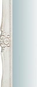 Specchiera da parete in legno finitura bianco anticato L47xPR4xH100 cm Made in Italy