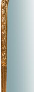 Specchiera da parete in legno finitura foglia oro anticato L28xPR5xH69 cm Made in Italy