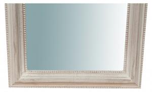 Specchiera da parete in legno finitura bianco anticato L43xPR4xH69 cm Made in Italy