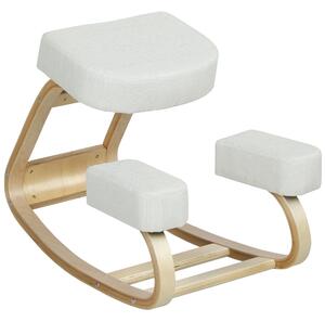 DecHome Sedia Posturale in Tessuto colore Crema