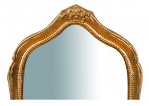 Specchiera da parete in legno finitura foglia oro anticato L32xPR4xH61 cm Made in Italy