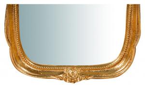 Specchiera da parete in legno finitura foglia oro anticato L32xPR4xH61 cm Made in Italy