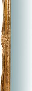 Specchiera da parete in legno finitura foglia oro anticato L47xPR4xH100 cm Made in Italy
