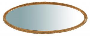 Specchiera da parete in legno finitura foglia oro anticato L52xPR4,5xH133 cm Made in Italy