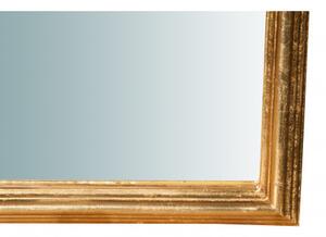 Specchiera da parete in legno finitura foglia oro anticato L42xPR4xH90 cm Made in Italy