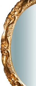 Specchiera da parete verticale/orizzontale in legno finitura foglia oro anticato L98xPR7xH78 cm Made in Italy