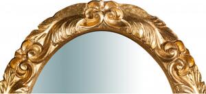 Specchiera da parete verticale/orizzontale in legno finitura foglia oro anticato L66xPR4,5xH88 cm Made in Italy
