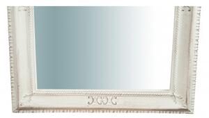Specchiera da parete verticale/orizzontale in legno finitura bianco anticato L67xPR4,5xH87 cm Made in Italy
