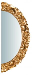 Specchiera da parete in legno finitura foglia oro anticato L25xPR2,5xH31 cm Made in Italy